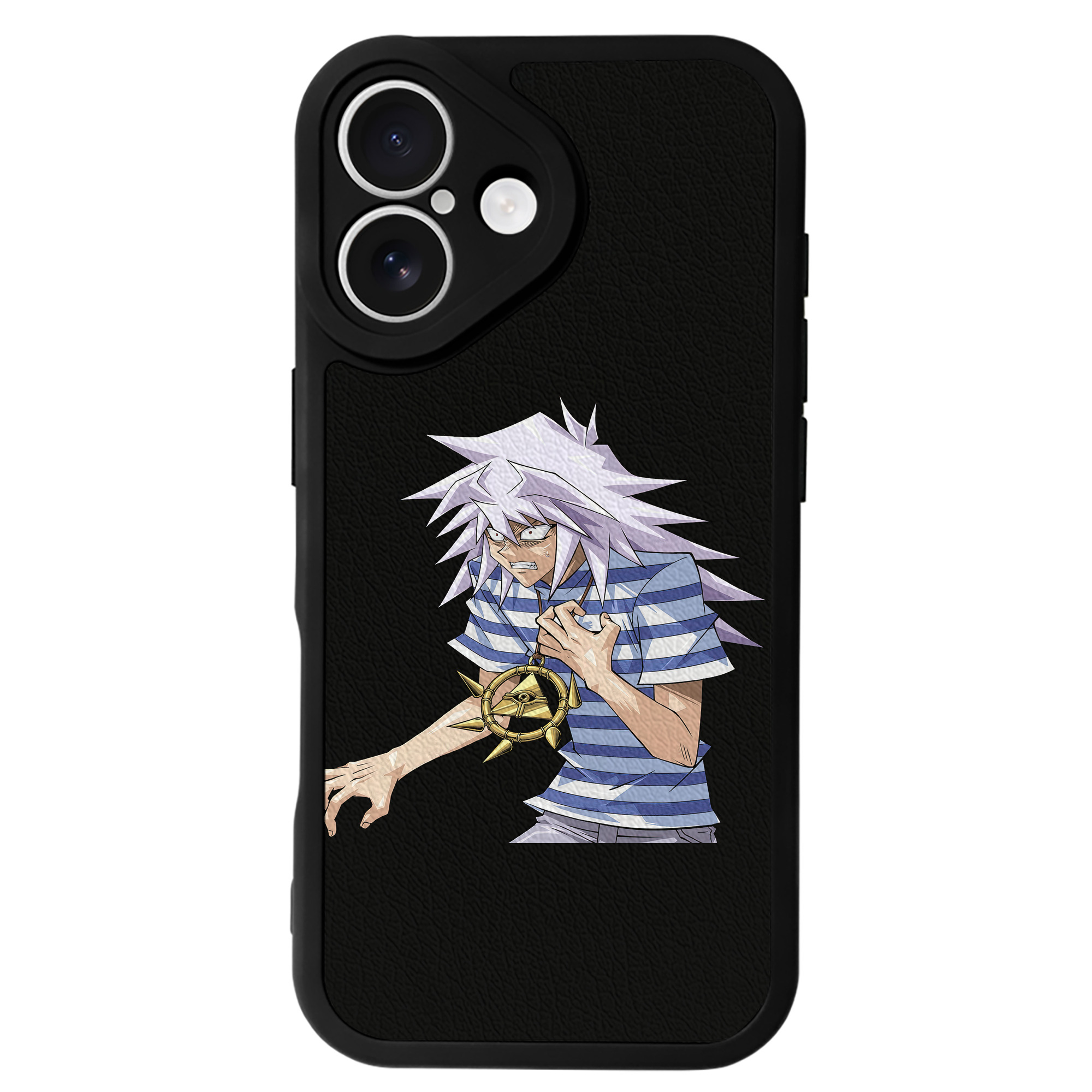 （画像用） 遊☆戯☆王 Yu-Gi-Oh! 【iPhone 16シリーズ対応】シリコンスマホケース（レザー調） 材質：シリコン